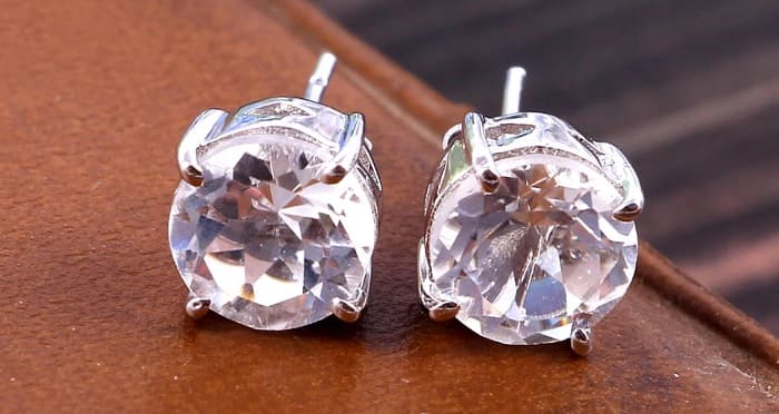 Bonitos pendientes de cristal de roca