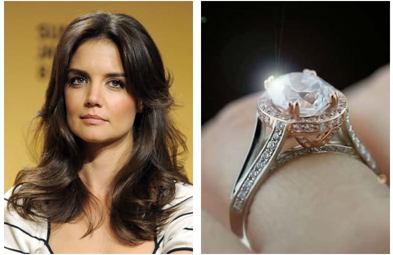 Anillo de compromiso de Katie Holmes valorado en 1,5 millones de dólares.
