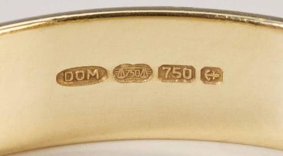 Cuño sello oro 750