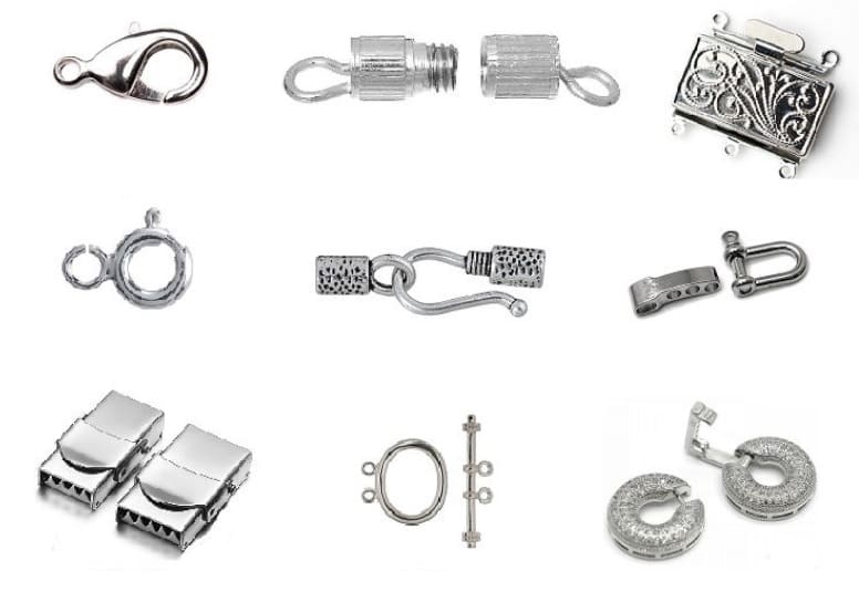 Estos son algunos de los tipos de cierre que existen para cerrar pulseras